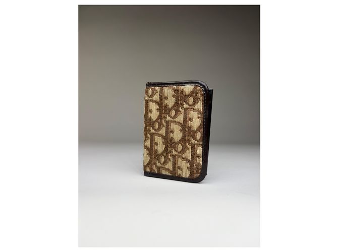 Vintage Dior Trotter Monogram Bifold Wallet Beige Brown - view 2
