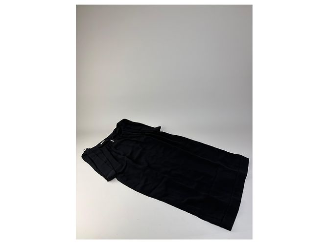 Vintage Miu Miu Ärmelloses Drapiertes Kleid Schwarz M - Ansicht 4