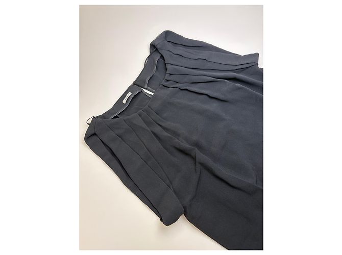 Vintage Miu Miu Ärmelloses Drapiertes Kleid Schwarz M - Ansicht 5
