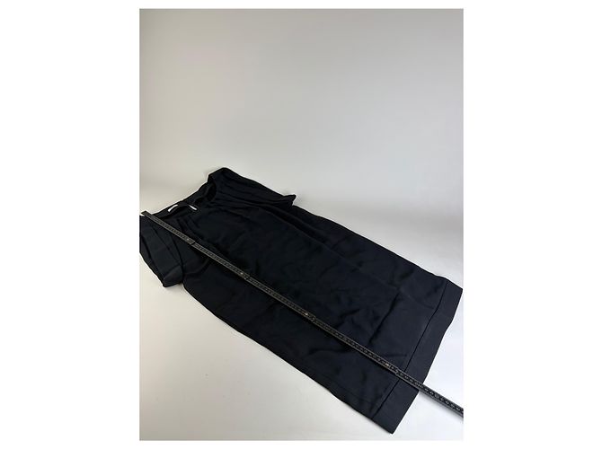 Vintage Miu Miu Ärmelloses Drapiertes Kleid Schwarz M - Ansicht 7