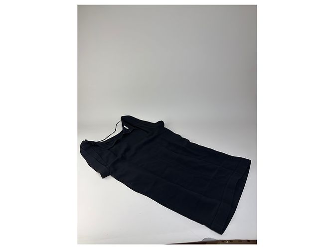 Vintage Miu Miu Ärmelloses Drapiertes Kleid Schwarz M - Ansicht 9