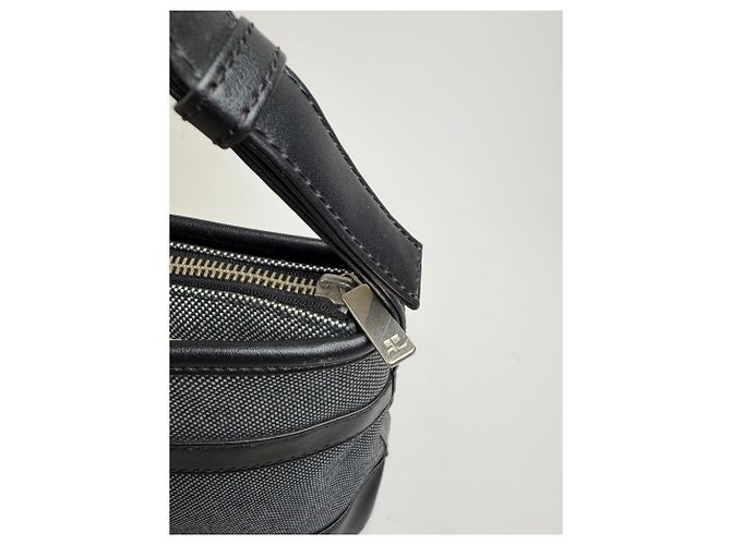 Vintage Courreges Strukturierte Schultertasche Schwarz Grau Blau - Ansicht 8