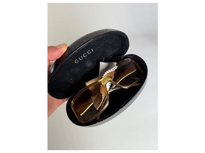 Gucci Vintage Sonnenbrille mit Farbverlauf Light Brown Gold Braun - Ansicht 13