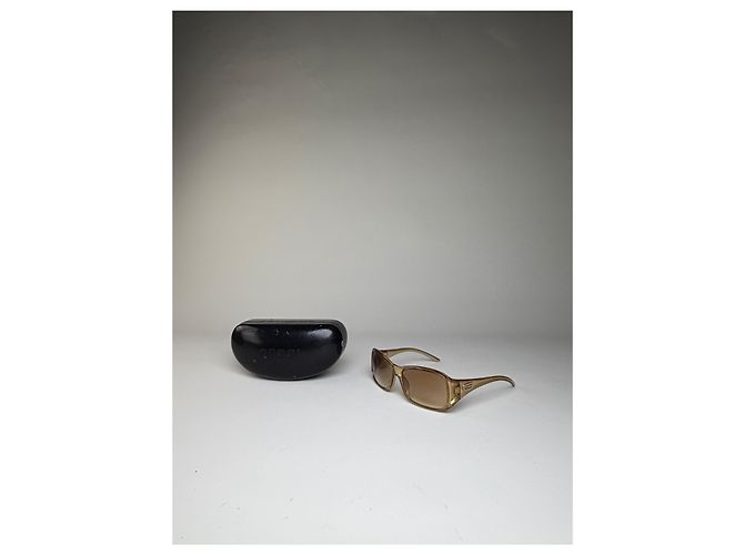 Gucci Vintage Sonnenbrille mit Farbverlauf Light Brown Gold Braun - Ansicht 9