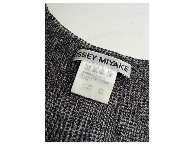 Vintage Issey Miyake ärmelloses Top Black Silver S Schwarz - Ansicht 6
