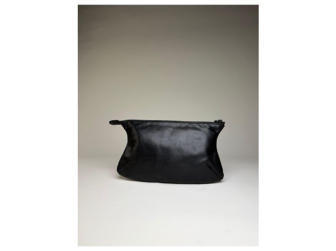 Vintage Loewe Soft Leather Pouch Schwarz Gold - Ansicht 13