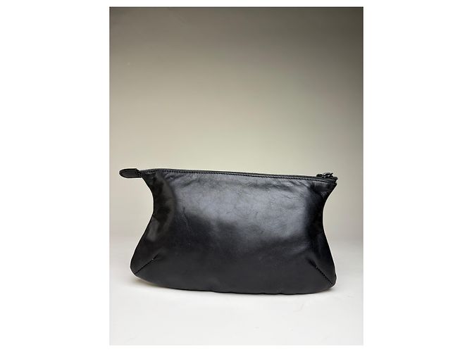 Vintage Loewe Soft Leather Pouch Schwarz Gold - Ansicht 2