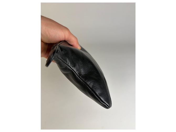 Vintage Loewe Soft Leather Pouch Schwarz Gold - Ansicht 8