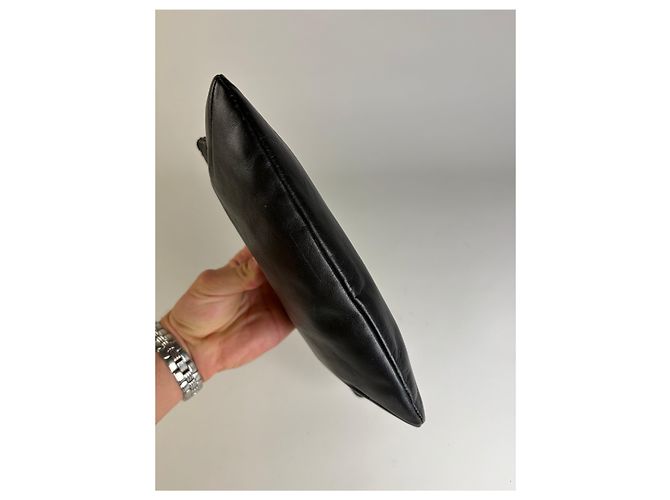 Vintage Loewe Soft Leather Pouch Schwarz Gold - Ansicht 9