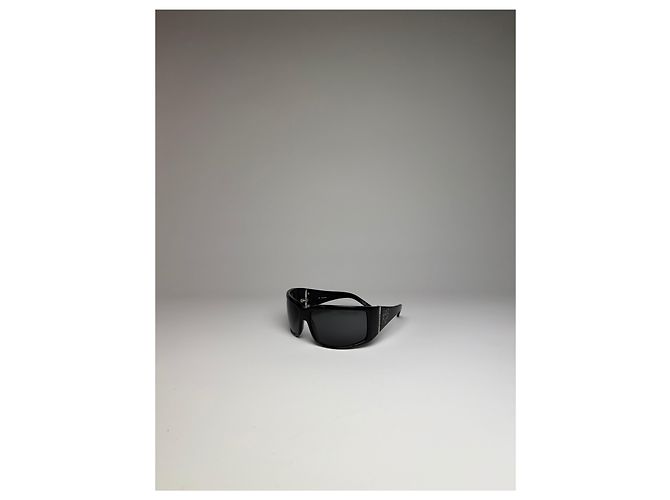 Occhiali da sole Vintage Loewe in acetato Nero Argento - vista 12