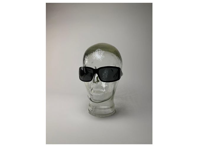 Occhiali da sole Vintage Loewe in acetato Nero Argento - vista 3