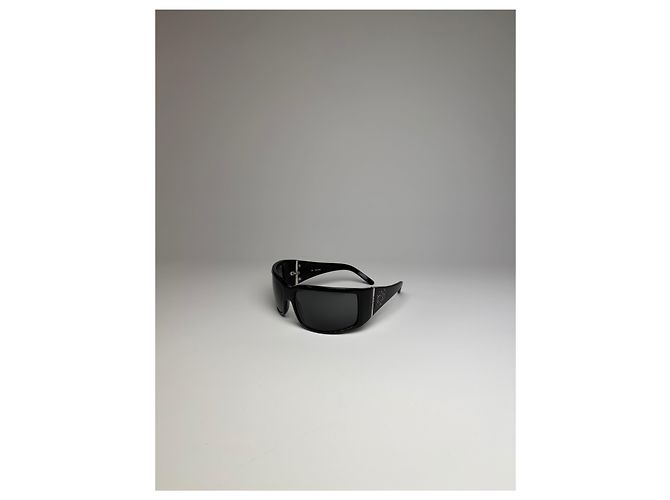 Occhiali da sole Vintage Loewe in acetato Nero Argento - vista 4