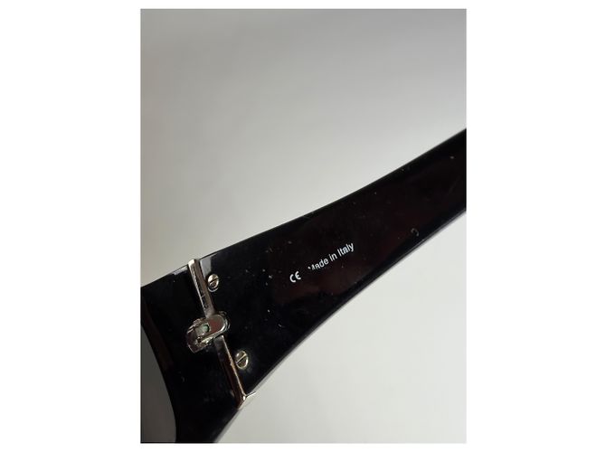 Occhiali da sole Vintage Loewe in acetato Nero Argento - vista 5