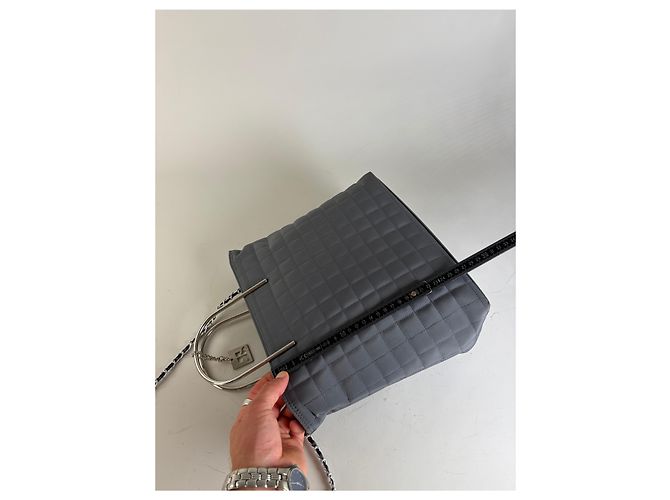 Vintage Courreges Stepp nylon Tote Grey Silver Grau - Ansicht 12