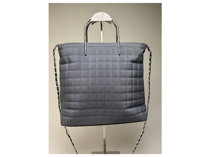 Vintage Courreges Stepp nylon Tote Grey Silver Grau - Ansicht 15
