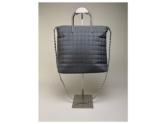 Vintage Courreges Stepp nylon Tote Grey Silver Grau - Ansicht 2