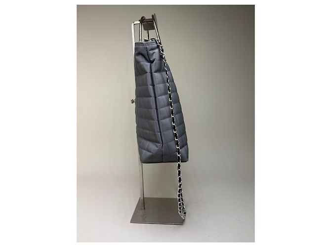 Vintage Courreges Stepp nylon Tote Grey Silver Grau - Ansicht 6