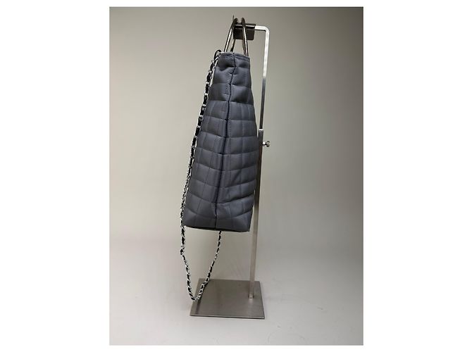 Vintage Courreges Stepp nylon Tote Grey Silver Grau - Ansicht 8