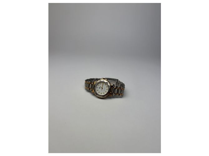 Vintage Givenchy Armbanduhr aus Edelstahl zweifarbig Silver Gold Silber - Ansicht 11