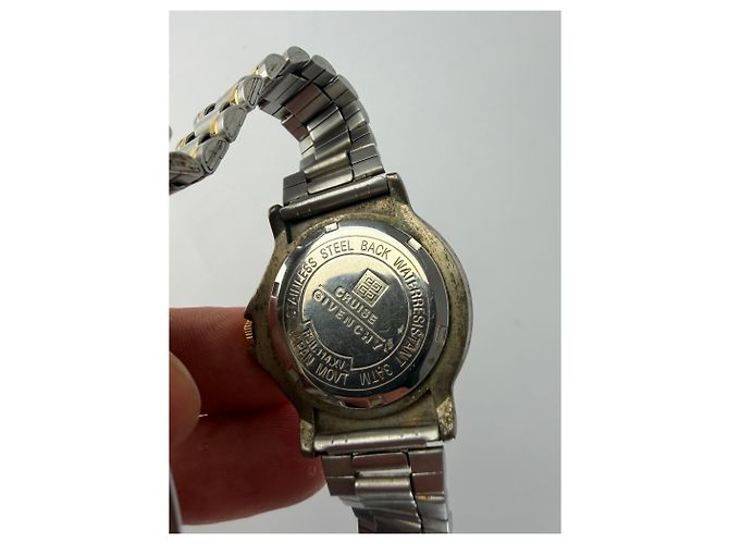 Vintage Givenchy Armbanduhr aus Edelstahl zweifarbig Silver Gold Silber - Ansicht 2