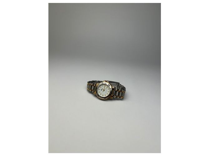 Vintage Givenchy Armbanduhr aus Edelstahl zweifarbig Silver Gold Silber - Ansicht 4