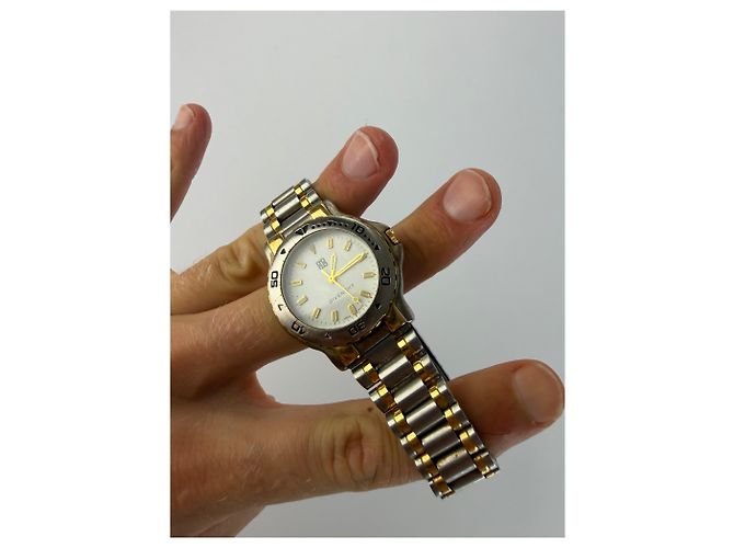 Vintage Givenchy Armbanduhr aus Edelstahl zweifarbig Silver Gold Silber - Ansicht 5