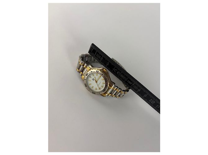 Vintage Givenchy Armbanduhr aus Edelstahl zweifarbig Silver Gold Silber - Ansicht 8