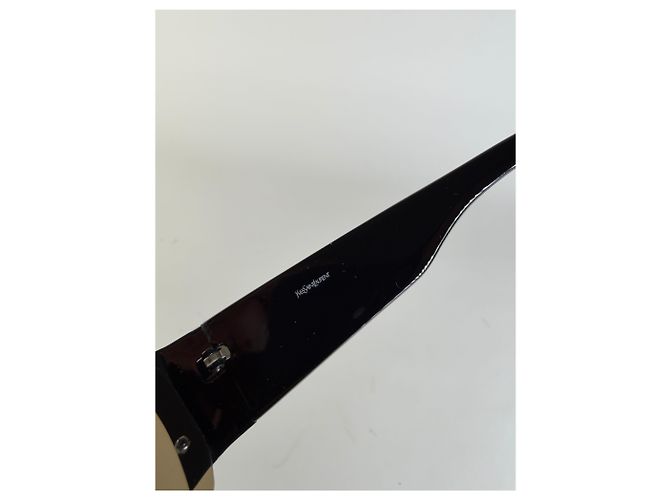 Occhiali da sole Vintage Yves Saint Laurent Logo Black Brown Gradient Nero - vista 6