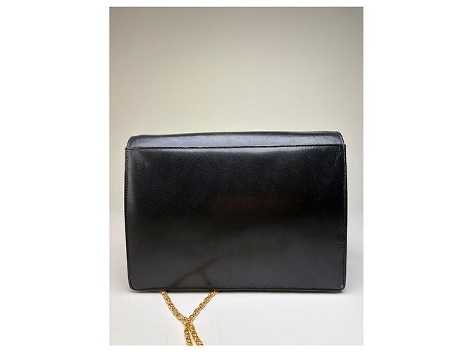 Sac bandoulière à rabat en cuir texturé avec logo Givenchy Vintage Noir - vue 14