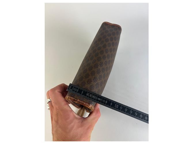 16 Céline Cartera bifold Vintage Celine Monogram Canvas Brown Beige Castaño - vista 12