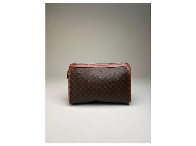 16 Céline Cartera bifold Vintage Celine Monogram Canvas Brown Beige Castaño - vista 7