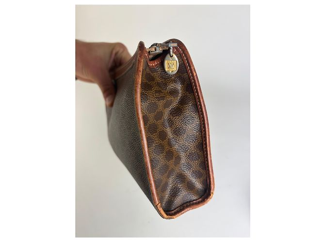 16 Céline Cartera bifold Vintage Celine Monogram Canvas Brown Beige Castaño - vista 8