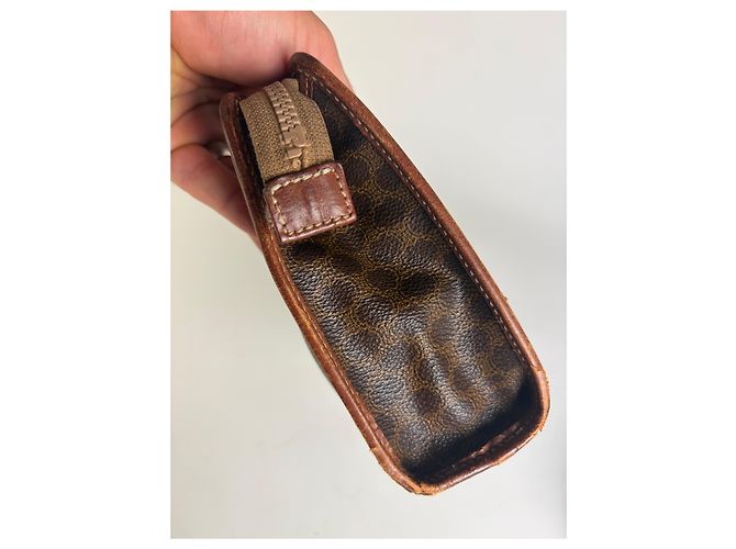 16 Céline Cartera bifold Vintage Celine Monogram Canvas Brown Beige Castaño - vista 9