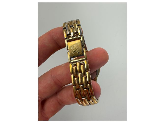 Vintage Givenchy Klassische Armbanduhr Gold Silber Golden - Ansicht 5