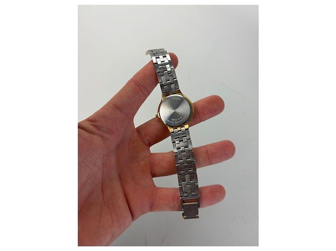 Vintage Givenchy Klassische Armbanduhr Gold Silber Golden - Ansicht 8