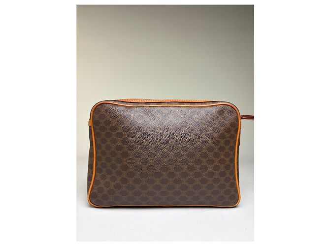 16 Céline Borsa a Pochette Vintage Celine Monogram Canvas Marrone Arancione - vista 14