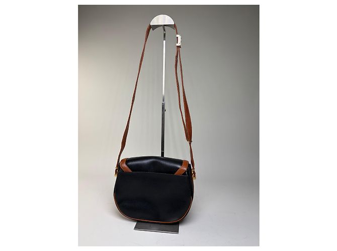 Givenchy Vintage Leder-Crossbody-Bag mit Klappe Schwarz Braun - Ansicht 2