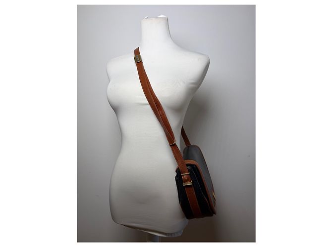 Givenchy Vintage Leder-Crossbody-Bag mit Klappe Schwarz Braun - Ansicht 7
