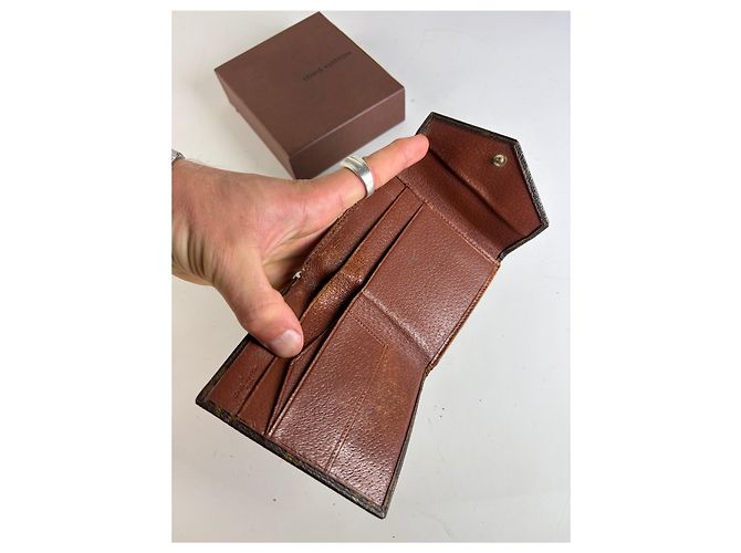 Vintage Louis Vuitton Monogram Canvas Bifold Wallet Brown Braun - Ansicht 4