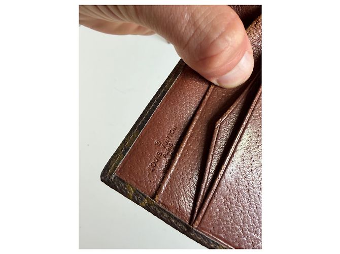 Vintage Louis Vuitton Monogram Canvas Bifold Wallet Brown Braun - Ansicht 5