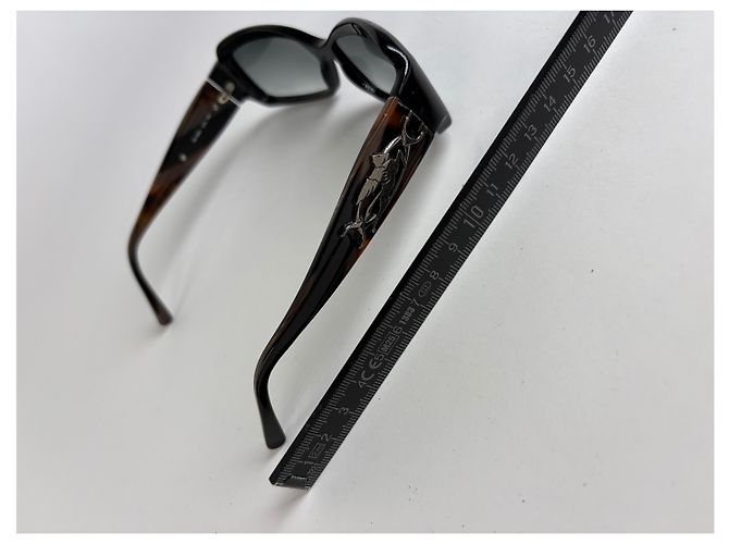 Occhiali da sole Vintage Etro in acetato Black Tortoiseshell Grey Nero - vista 10