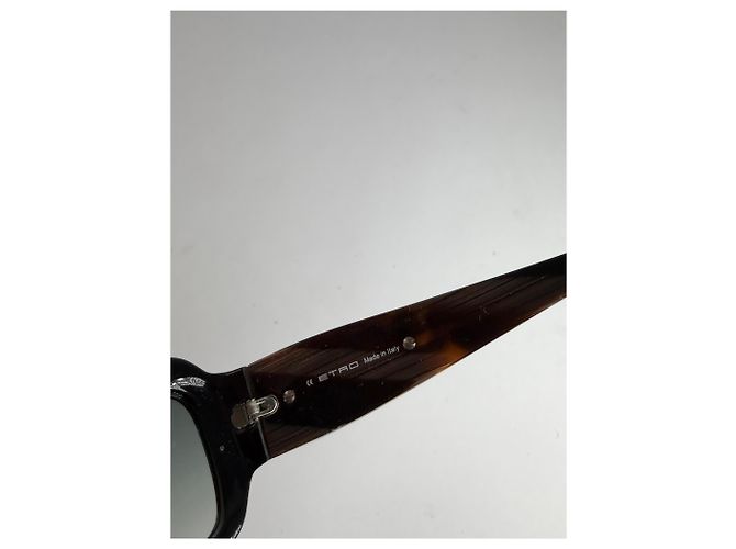 Occhiali da sole Vintage Etro in acetato Black Tortoiseshell Grey Nero - vista 4