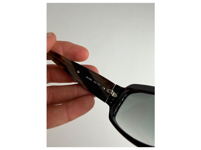 Occhiali da sole Vintage Etro in acetato Black Tortoiseshell Grey Nero - vista 5