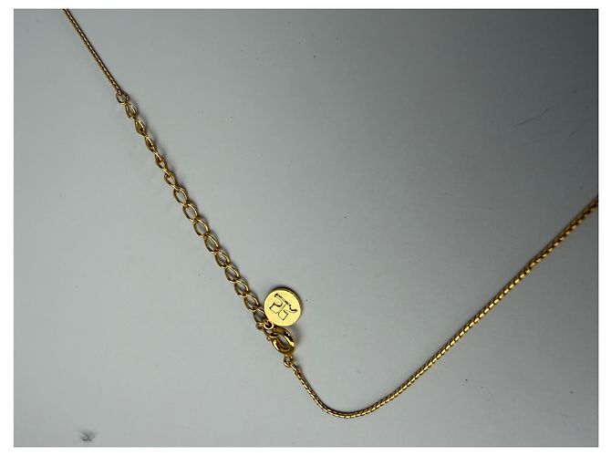 Collana Vintage Courreges Effetto Opale Blu Tono Oro D'oro - vista 5