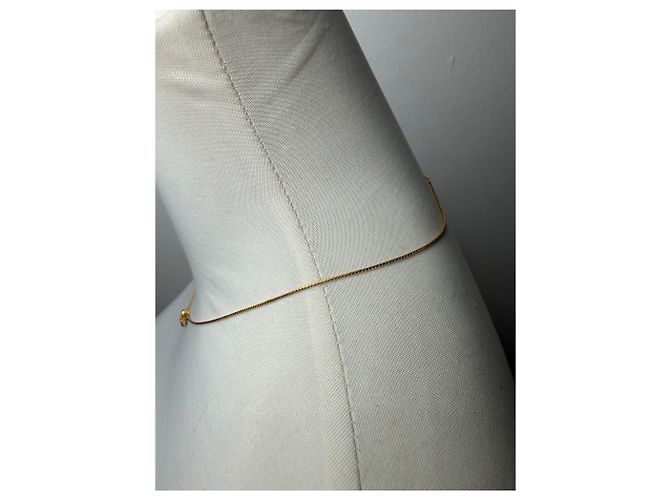 Collana Vintage Courreges Effetto Opale Blu Tono Oro D'oro - vista 8