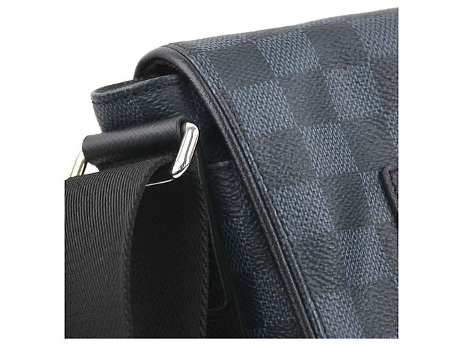 Borsa a tracolla Louis Vuitton Damier Cobalt Matchpoint Blu - vista 11