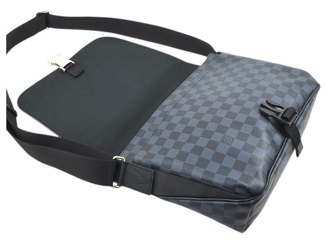 Borsa a tracolla Louis Vuitton Damier Cobalt Matchpoint Blu - vista 13