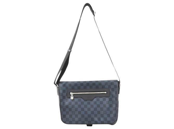 Borsa a tracolla Louis Vuitton Damier Cobalt Matchpoint Blu - vista 16