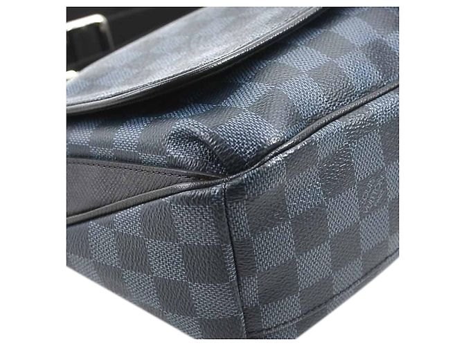 Borsa a tracolla Louis Vuitton Damier Cobalt Matchpoint Blu - vista 9