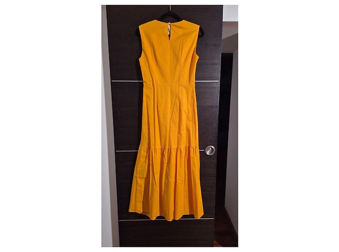 Sandro Ärmelloses Maxikleid in Orange - Ansicht 10